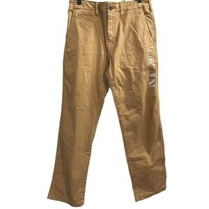 AMERICAN Eagle AE Men’s Khaki Brown Extreme Flex Straight 28x30 Flat Fro…